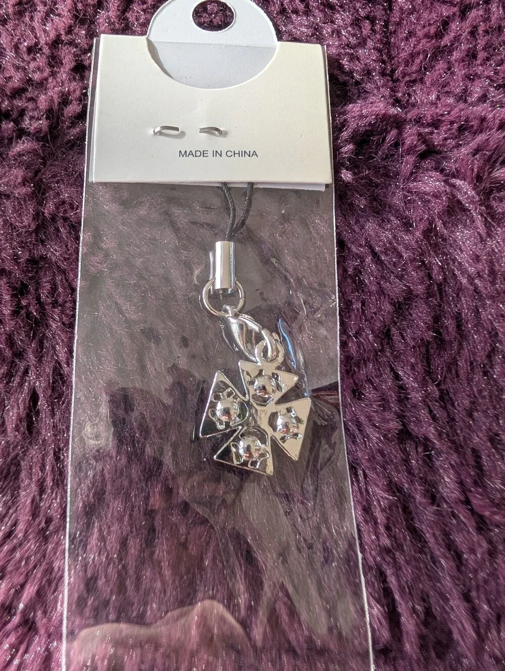 Cell Phone Charm Blingy Green Cross NIP